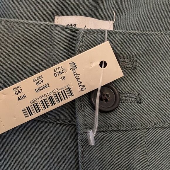 Madewell Wide Leg Pants in Dark Green - Picture 3 of 8